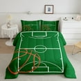thumbnail image 2 of Basketball Bedding Set Full Size Basketball Comforter&nbsp;Set Teens,Green Gaming Sports Bed Comforter&nbsp;Sets Basketball Court Quilt Bed Set Room Decor with 2 Pillowcases, 2 of 6
