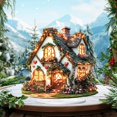thumbnail image 7 of Hometravel Valentine's Day Forest House Decor, Floral Cottage Miniature for Home Office, Holiday Themed Tabletop Centerpiece, Gift, Seasonal Display, Romantic Accent, 7 of 7