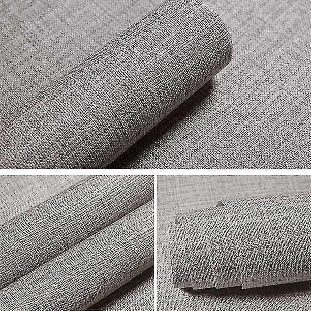 23.6 In X 197in Self-adhesive Wallpaper, 3d Texture Touch + Vision, Super Thick Pvc Dark Gray Self