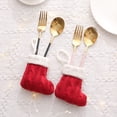 thumbnail image 4 of Kitchen Tableware Christmas Knitted With Red And Fork Set Home Creative Tableware Bag,Red Kitchen Tableware, 4 of 7