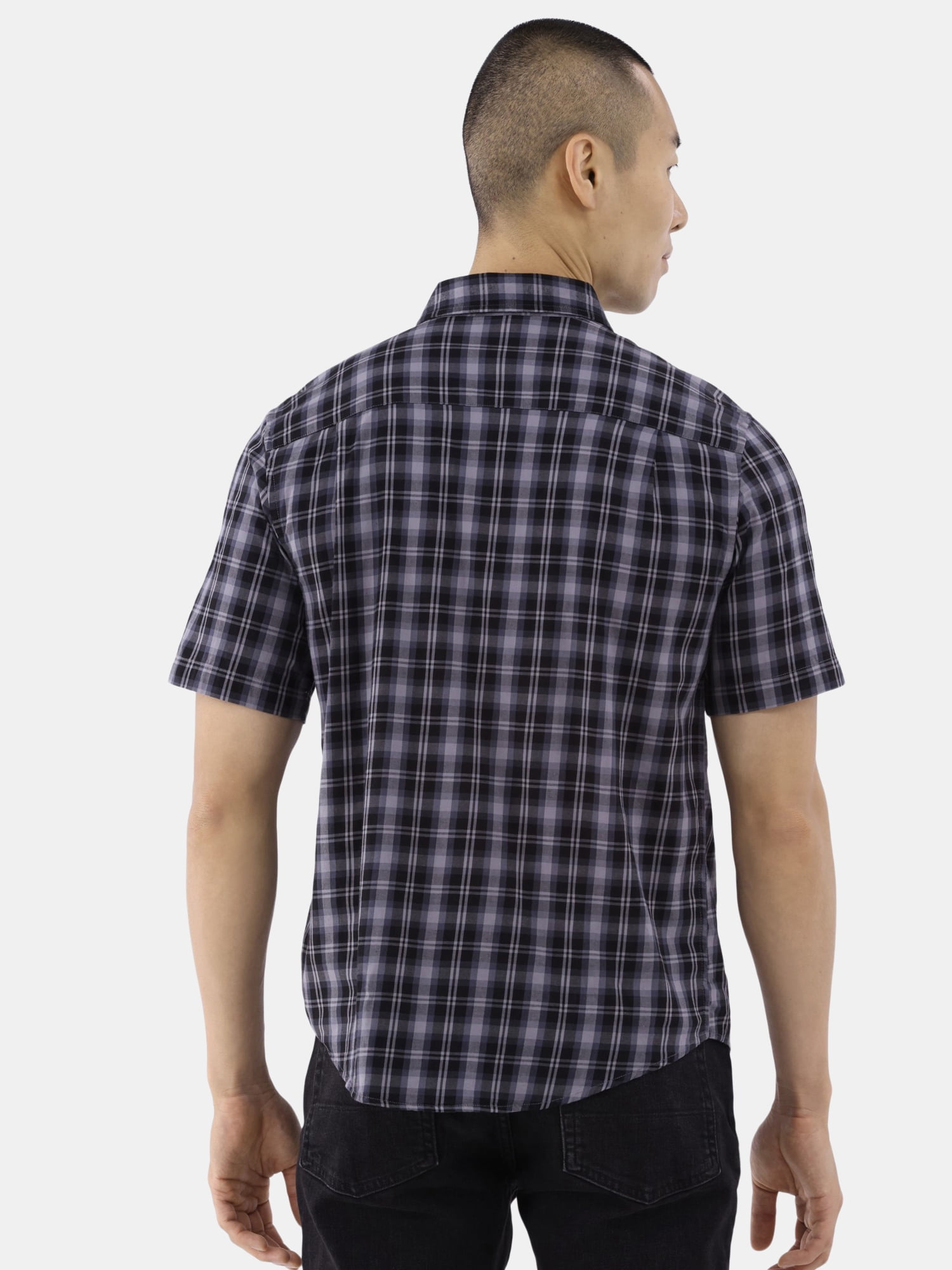 George Men's & Big Men's Short Sleeve Poplin Button-Up Shirt, Sizes S-3XL