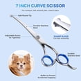 thumbnail image 4 of Dog Grooming Scissors with Round Tips Heavy Duty Titanium Pet Grooming Trimmer Kit Professional Thinning Shears Straight Scissors with Comb for Dogs and Cats (Set of ), 4 of 7