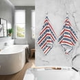 thumbnail image 6 of American Flag Stripes Print Pure Cotton Hand Towels for Bath Decorative Guest Towels Fingertip Towels for Bathroom Spa Gym, 2-Piece, 16 x 28 inches（280） Wash cloth, 6 of 7
