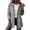 Grey, variant on Utility Jacket Women Fall Winter Long Sleeve Zip Up Collared Work Jacket Coat with Pockets Outerwear