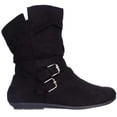 thumbnail image 3 of Womens Rampage Bram Flat Ankle Boots - Black, 3 of 6