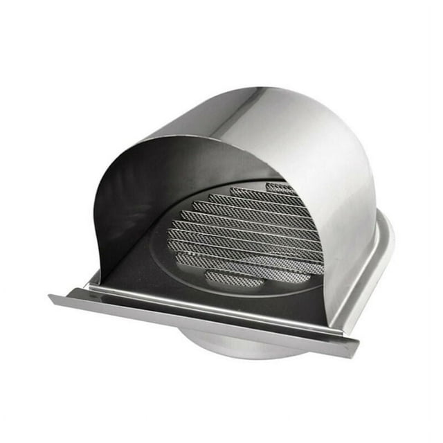 Stainless Steel Exhaust Air Vent For Industrial Uses, Fine Mesh Screen Wall Vent Cap With Water Deflector Plate And Easy Installation, Wind-Resistant Design (4 Inch 100mm)