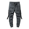 thumbnail image 1 of WEAIXIMIUNG Winter Overalls for Men Work Men Spring and Autumn Outdoor Bundle Feet Youth Leisure Solid Color Cargo Pants, 1 of 2