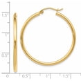 thumbnail image 4 of 14k Yellow Gold 2x35mm Hoop Earrings Round, 4 of 8