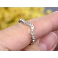 thumbnail image 2 of 0.50 Carat 10K White Gold Wedding Band With Moissanite Diamonds Anniversary Ring, 2 of 9