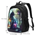 thumbnail image 5 of Disketp Cosmic Cat In Window Travel Laptop Backpack, Laptops Backpack with USB Charging Port, Water Resistant Computer Bag Gift for Men & Women, 5 of 7