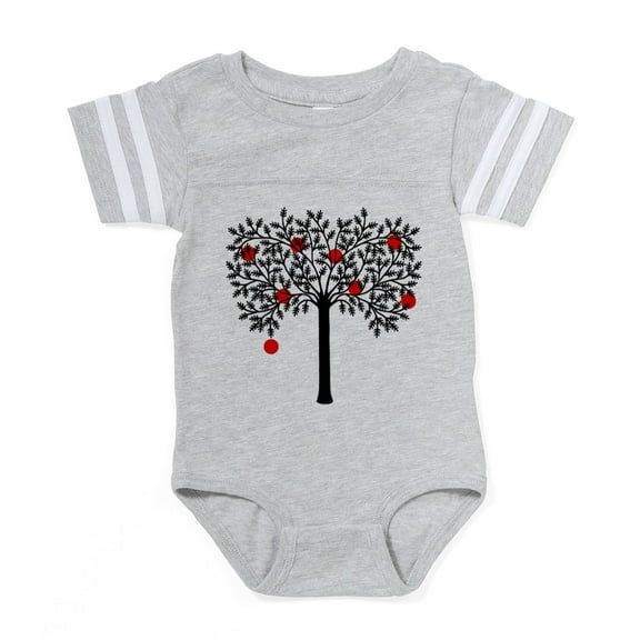 CafePress - Apple Tree_Bl - Cute Infant Baby Football Bodysuit