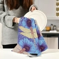 thumbnail image 6 of Dreamtimes Dishcloth, Kitchen Towel, Kitchen Gifts for Restaurant, Kitchen, Party, Dragonfly Blue Flower, 6 of 7