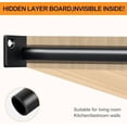 thumbnail image 3 of 12 Pcs 6" Black Steel Floating Shelf Bracket Blind Shelf Supports - Hidden Brackets for Floating Wood Shelves - Concealed Blind Shelf Support – Screws and Wall Plugs Included, 3 of 8