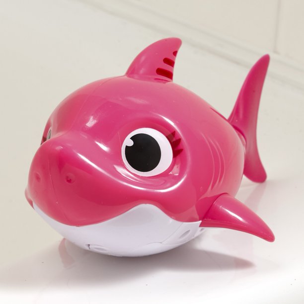 pic Baby Shark Sing And Swim Bath Toy Walmart water activated swimming and singing pink animatronic robotic baby shark