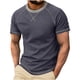 thumbnail image 2 of Ceisia Men's Fall/Winter Gift Casual Solid Color Round/Crew Neck Short Sleeve Top - Comfortable Daily Outdoor Wear, 2 of 7