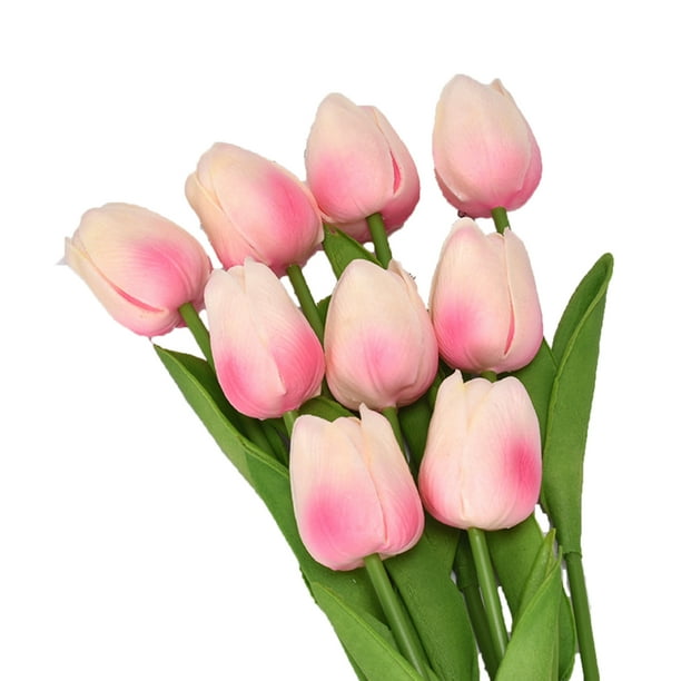 5Pcs Artificial Tulips Flowers Real Touch Tulips Fake Holland PU