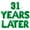 Green, variant on Letter Balloons - 31 YEARS LATER 16" Inch Alphabet Letters Foil Mylar Balloon 31st Birthday Party Banner (Gold)