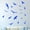 Blue, variant on VWAQ Flock of Birds Flying Wall Decals Stickers Peel and Stick Wall Art (BLACK)
