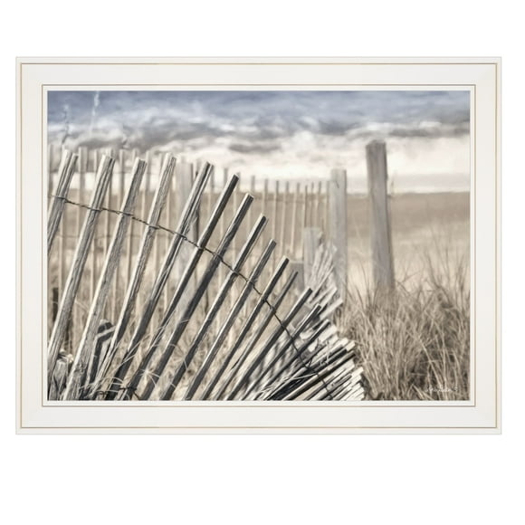 TrendyDecor4U LD970GP-226G "On The Coastline" by Lori Deiter, Ready to Hang Framed Print, White Frame