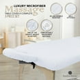 thumbnail image 3 of London Linens 3-Pc Massage Table Sheets Set Table Cover, Fitted Sheet & Face Rest Cover, White, 3 of 7