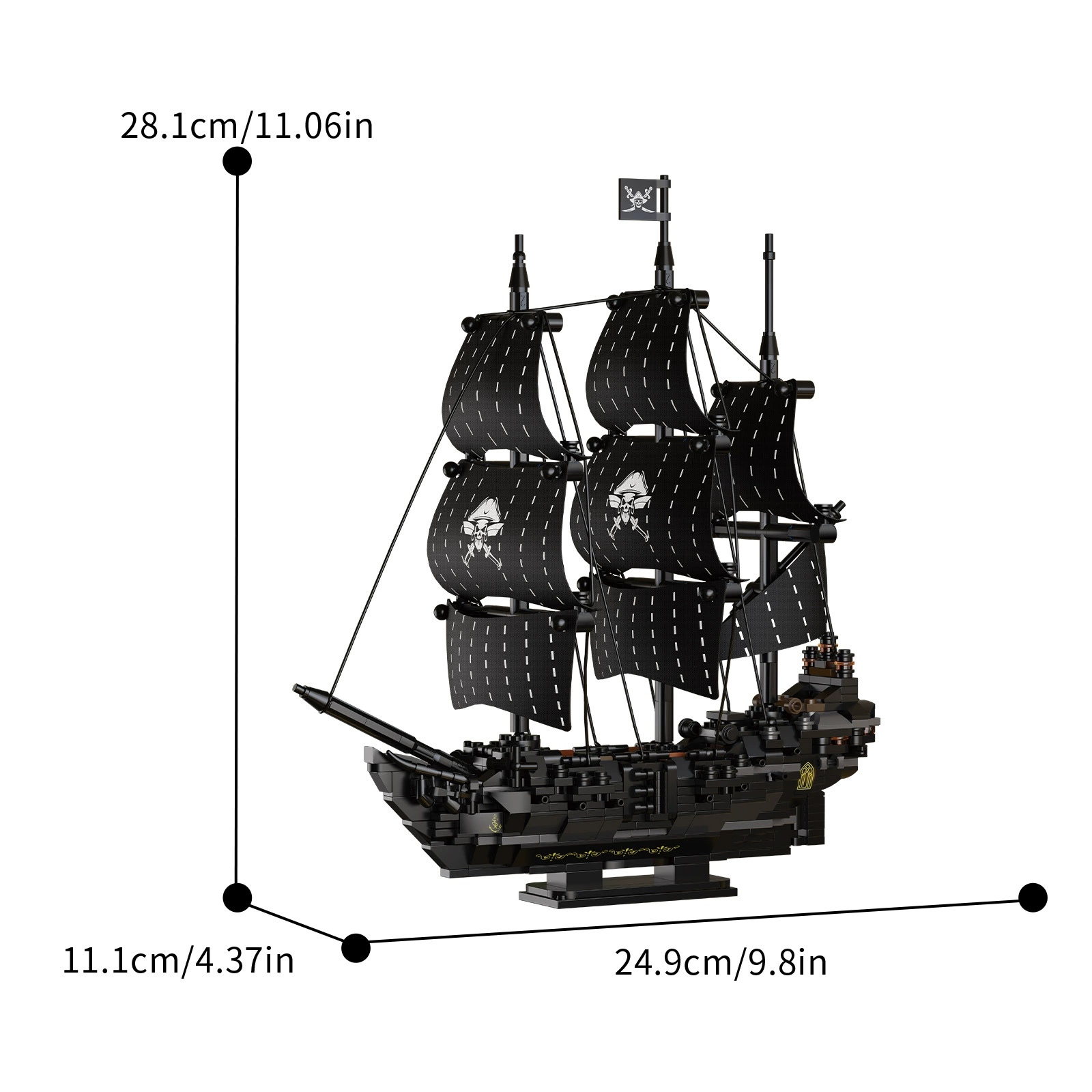 774PCS Pirate Ship Building Blocks, Mini Bricks Model Kit for Adults & Kids 8+, DIY Assembly Ship Decor for Birthday/Valentine's Day/Christmas Gift