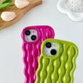 thumbnail image 4 of Water Ripple Pattern Wave Frame Soft Compatible with iPhone Case (Green,iPhone 14 Pro), 4 of 7