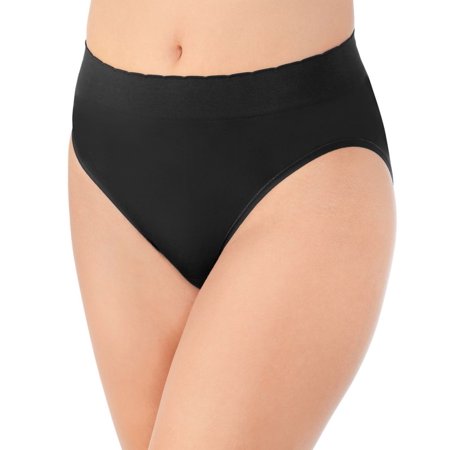 Women S Vanity Fair 13171 No Pinch No Show Seamless Hi Cut Brief Panty Midnight Black 6 Walmart Canada