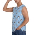 thumbnail image 3 of Lsque French Bulldog2 Print Men's Cotton Blend Sleeveless Muscle Shirts (S-3XL)- Moisture Wicking, Odor Protection, UPF 30+,3X-Large, 3 of 8