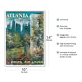 thumbnail image 2 of Atlanta Georgia - Delta Air Lines - Vintage Airline Travel Poster by Jack Laycox c.1970s - Master Art Print 10in x 14in, 2 of 4