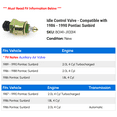 thumbnail image 2 of Idle Control Valve - Compatible with 1986 - 1990 Pontiac Sunbird 1987 1988 1989, 2 of 2