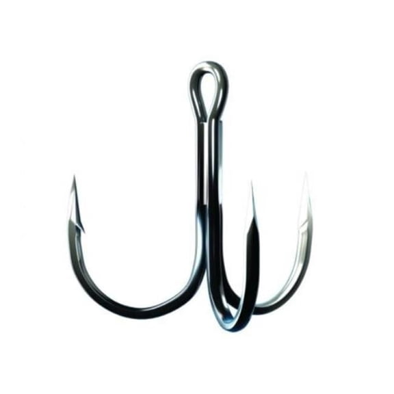 Eagle Claw TK934P-4 Trokar 3X Strong Round Bend Treble Hook, Size