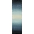 thumbnail image 1 of Safavieh Martha Stewart 2'3" X 8' Tufted Hand loomed Wool Rug in Blue, 1 of 1