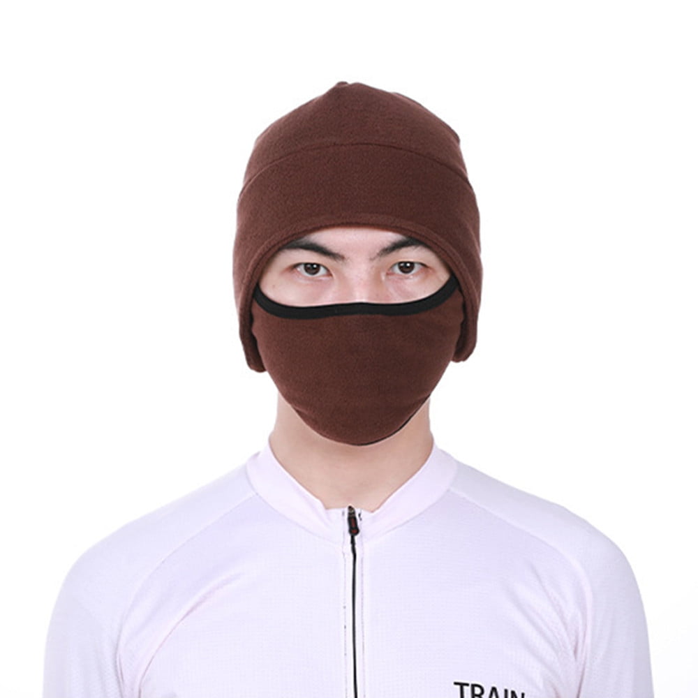 6 in 1 Warm Winter Fleece Mask Neck Cover Earmuffs Hat Ski Motorcycle Helmet Cap 