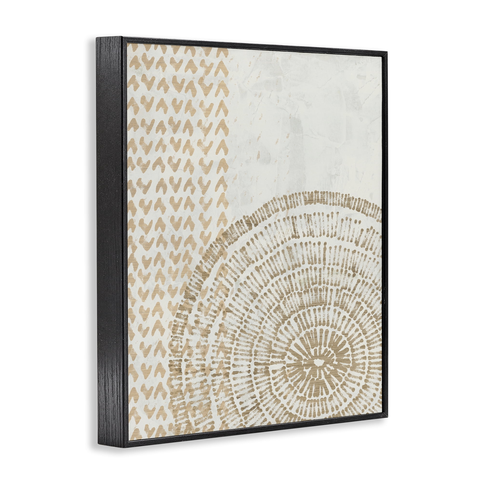 Stupell Industries Boho Fractal Patterns Abstract Painting Black Framed Art Print Wall Art, 11 x 14
