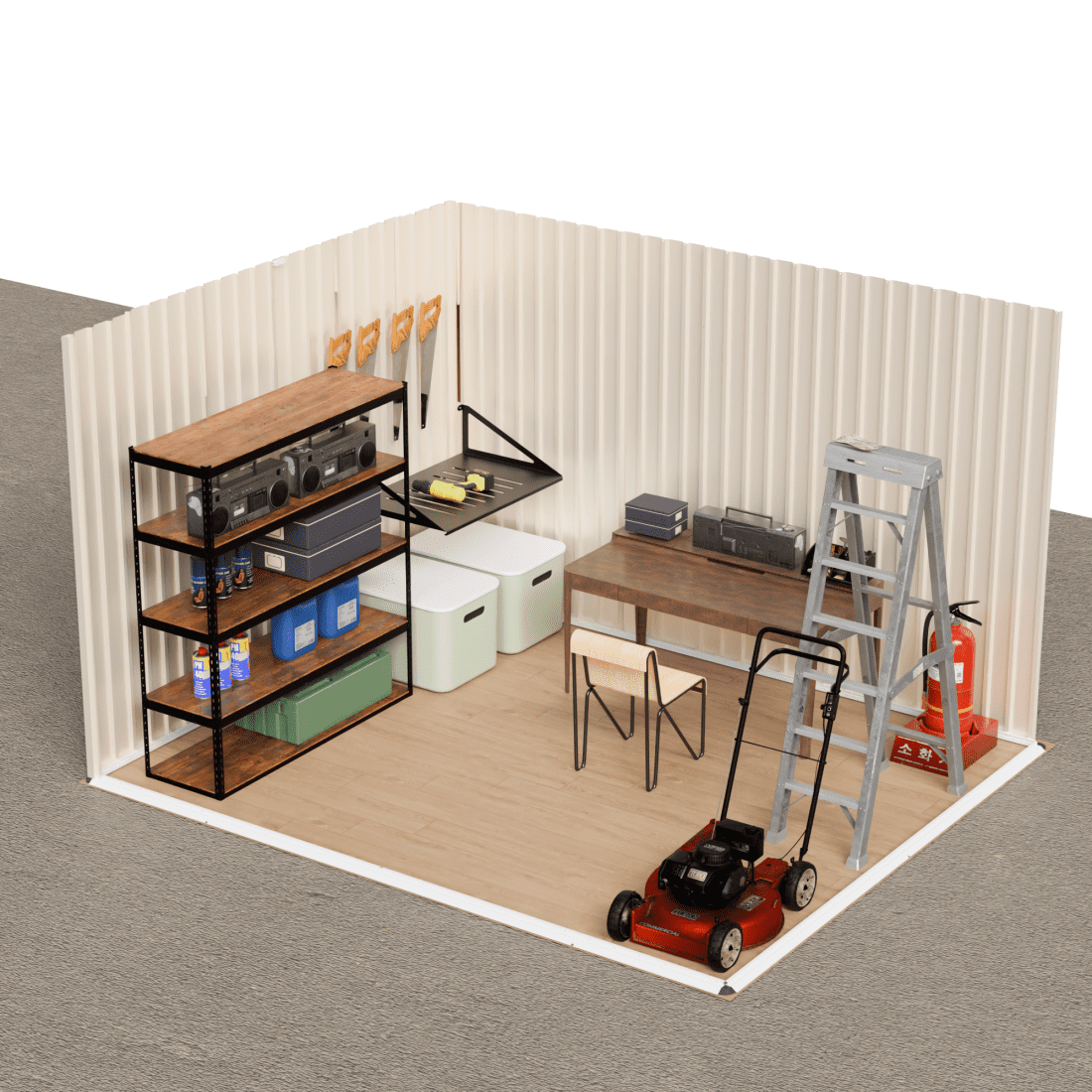 10x8 FT Outdoor Storage Shed with Foundation, Metal Garden Shed with Lockable Door and 4 Vents, All-Weather Tool Sheds for Garbage Accessories, White