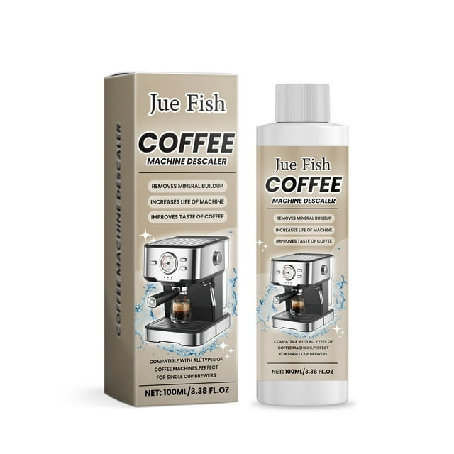 2 Pcs Coffee Machine Descaler 100ml - Strong Stain Remover for Coffee Makers, Fast Descaling Action, Safe for All Brands, Extends Appliance Life, Prevents Clogging & Maintains Coffee Taste