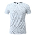 thumbnail image 4 of Mens Workout T Shirt Moisture Wicking Quick Dry Print Tees Short Sleeve Reflective Athletic Gym Running Shirts Size M-3XL, 4 of 8