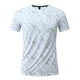 thumbnail image 4 of Ceisia Men's Athletic Textured T-shirt Short Sleeve Round Neck Quick Dry Slim Fit Outdoor Climbing Running Casual Tee Tops Slim Fit White XXXL Gifts, 4 of 8