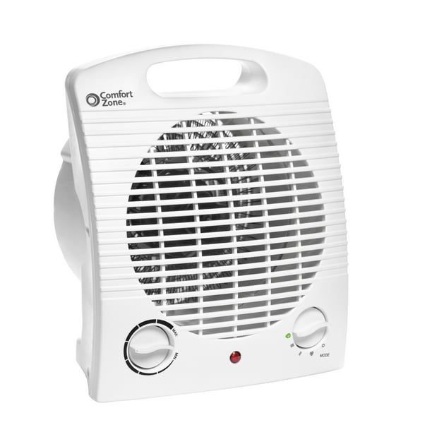 Comfort Zone 1500 Watt 3 Speed Energy Save Fan Forced Portable Heater White Walmart Com