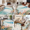 thumbnail image 5 of Large Area Rugs for Living Room Bedroom, Jellyfish Coastal 8'x10' Rug Washable Carpet Runner Indoor Outdoor, Summer Nautical Starfish Coral Beige Non Slip Floor Mats Rug for Kitchen, Patio, 5 of 8