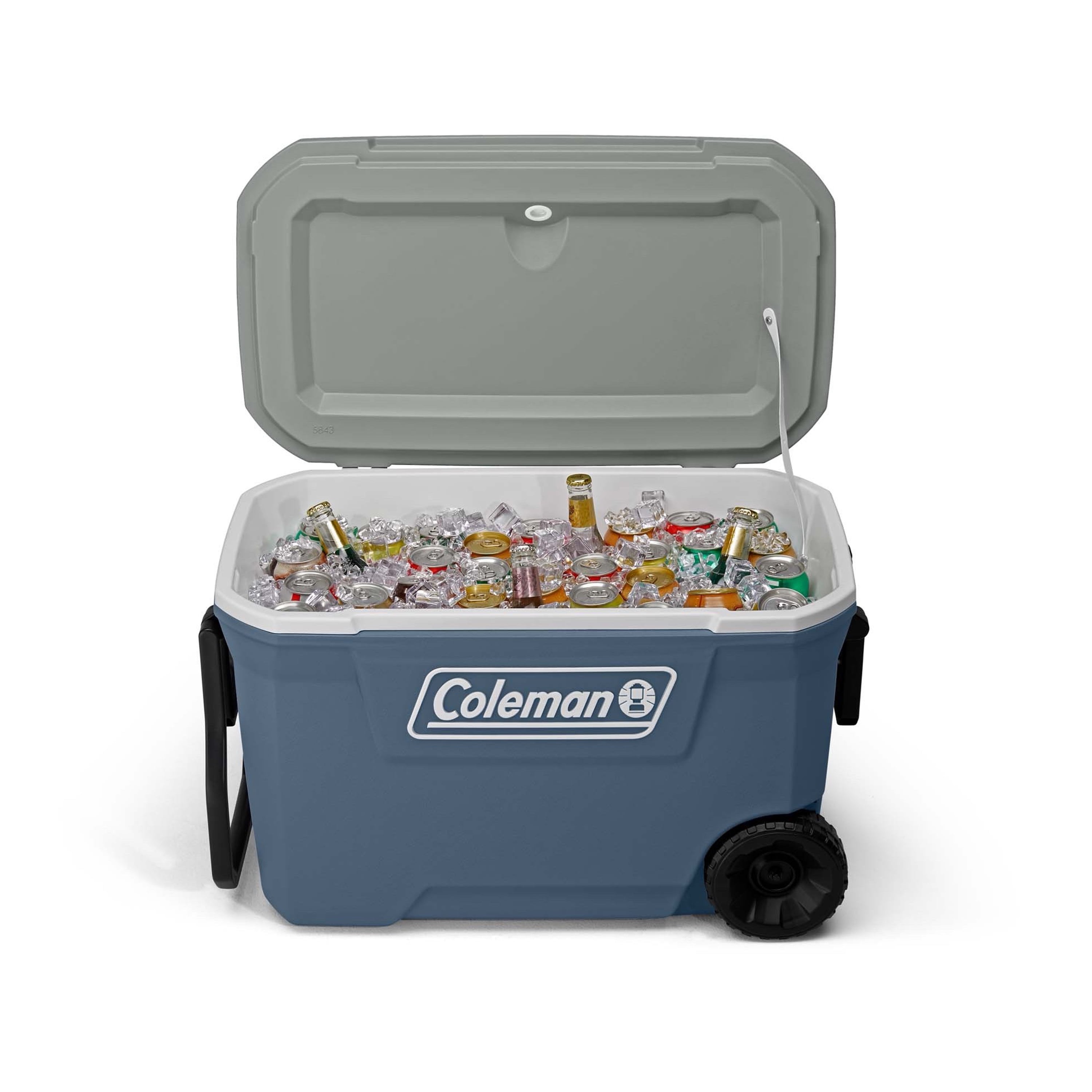 Coleman Classic Series 62-Quart Wheeled Camping Cooler, Lakeside Blue