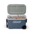 thumbnail image 3 of Coleman Classic Series 62-Quart Wheeled Camping Cooler, Lakeside Blue, 3 of 7