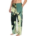 thumbnail image 6 of Sigee Bull Charging Through Waves print Men's Pajama Pants Lounge Sleep Bottoms with Elastic Waistband and Pockets-Medium, 6 of 6