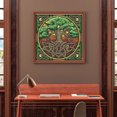 thumbnail image 4 of Cuadros Decorativos Kits de pintura de diamante 5D DIY Imagen de árbol de vida de taladro redondo completo (V2209) Likrtyny embutido en tela, 4 of 9