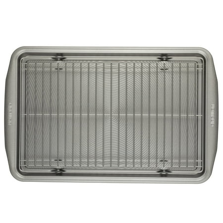 

Circulon 17 x 11 Steel Nonstick Baking Sheet BAKING PAN SET INCLUDES: 11-In x 17-In baking sheet 2-in-1 cooling racks Oven safe 450°F(3 Pieces)