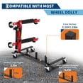 thumbnail image 4 of 360° Rolling Car Dolly Rack, Jack Stands Holder Storage Rack with Wheels,4-Dolly Capacity, Hydraulic Ratchet Trolley Jack Stand Organizer, Compatible with Most Dollies, 4 of 6
