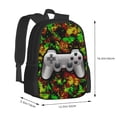 thumbnail image 3 of DouZhe Lightweight Backpack, Travel Outdoor Hiking Bag School Bookbag Casual Daypack Silver Game Controller Prints Backpacks for Women Men, 3 of 7