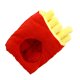 thumbnail image 4 of EeaseMX 1 gorro de peluche con diseño de papas fritas para fiesta, adorable tocado decorativo (rojo), 4 of 7