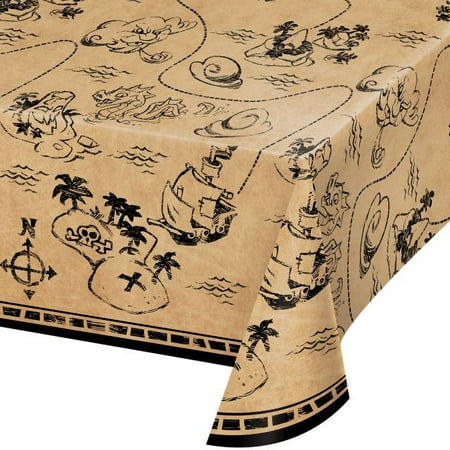Pirate Treasure Party Printed Plastic Tablecover (1 ct)