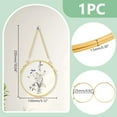 thumbnail image 2 of 1Pcs 5.1 Inches Hanging Glass Floating Photo Frame Pressed Flowers Frames Round Wall Hanging Brass Frame for Dried Flowers Pictures Photos Double Glass Herbarium Gold for DIY, 2 of 6